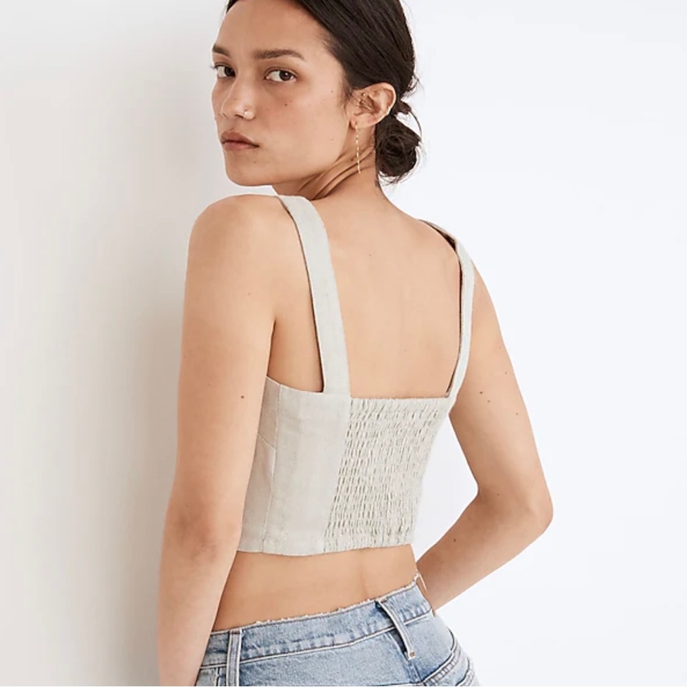 Madewell breezewoven abbie crop tank top